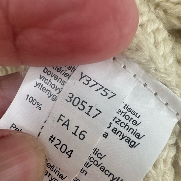 2K Fairy Grunge Faux Fur Chunky Knit Open Cardigan Women’s  Chocolate Beige XS - Picture 10 of 14